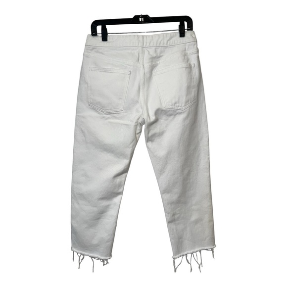 SER.O.YA White Cropped Denim Pants NWOT Size 12 Raw Hem 4 pocket design sample - Picture 2 of 8